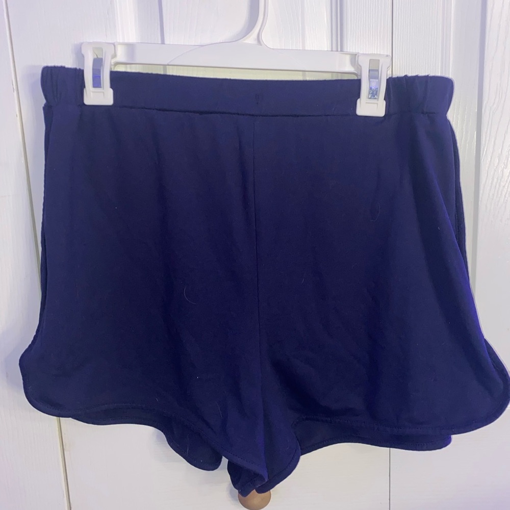 Navy Track Shorts